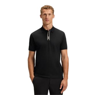HUGO BOSS Heren Logo Regular Poloshirt (Zwart)