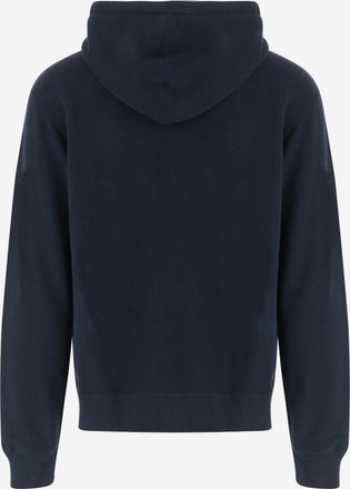 J.W.Anderson Mens Cotton Hooded Sweatshirt Navy Sweatshirts Sweater