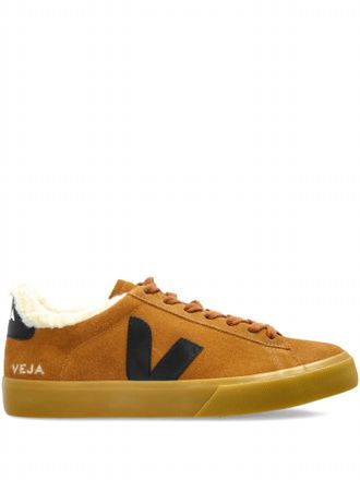 Veja Womens Campo Winter Suede Sneakers In Camel Black Natural