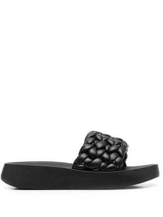 Ash Slippers met geweven detail - Zwart