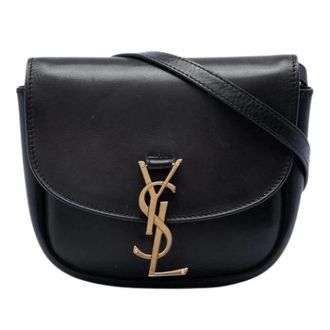 Saint Laurent Pre-owned Kaia Leren Schoudertas - Dames - Pre-owned - Zwart - Maat: ONE Size Zijde
