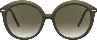 Silhouette Dora Three 3198/75 5540 Mens Sunglasses Green Size 57