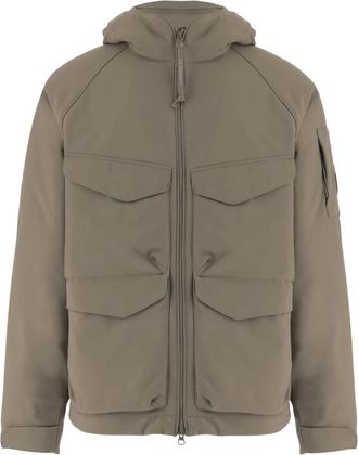 C.P. Company Stretch Nylon Jas met Meerdere Zakken - Heren - Zomerjassen - Beige - 2XL - Nylon - Jassen