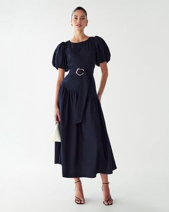 Willa Elona Midi Dress in Navy Blue at Nordstrom, Size 10