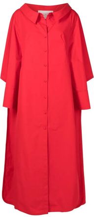 Valentino Garavani Cape-Detail Cotton Maxi Dress