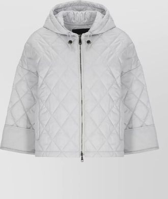 Fabiana Filippi quilted hooded jacket light point sleeves