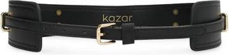 Kazar Accessoires, Dames, Zwart, 90 CM, Tweed, Hariet Tweedelige Leren Riem