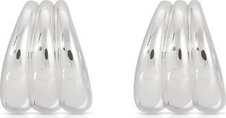 Ettika Rooted Vines Medium Hoop Earrings in Silver at Nordstrom