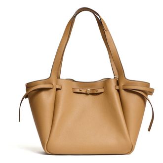 Tory Burch Tory Burch, Tote Bags, female, Brown, Size: ONE SIZE Large Hammered Leather Tote