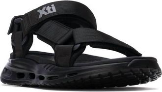 Xti Mens Airsole Ergonomic T-Strap Sandals In Black