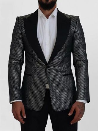 Dolce & Gabbana silk slim-fit single-breasted jacquard dinner jacket