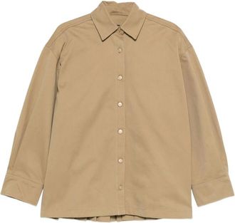 7 For All Mankind Pleated-back Cotton Shirt