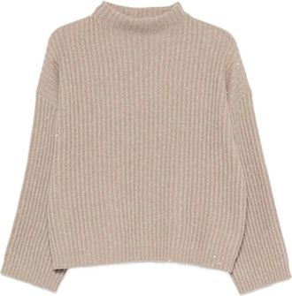 Brunello Cucinelli Dames, Truien, Bruin, Maat: M