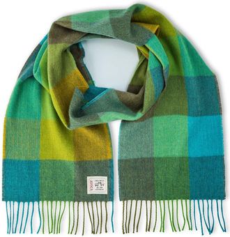 Avoca Pure Wool Scarf (Made in Ireland) Green Fields Design