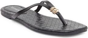 Top Moda Priscilla Flip Flop in Black Pu at Nordstrom Rack, Size 7.5