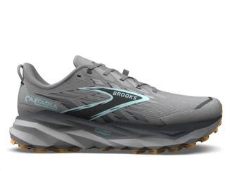 Brooks Mens Cascadia 19 Mountain Trail Running Shoes In Alloy/ebony/orange