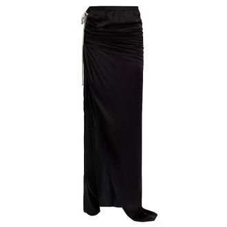 Rick Owens Edfu Skirt - female - Rick Owens - Maxi Skirts - Black - XS - Skirts