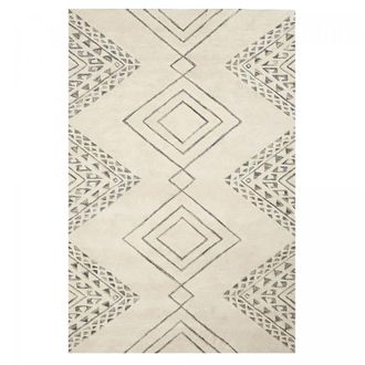 Un amour de tapis Alfombra artesanal para sal&oacute;n, capiton&eacute; a mano en lana, beige 160x230
