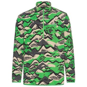 Jack Wolfskin Paw Era 100 Print Halfzip Fleecepullover f&uuml;r Herren | gr&uuml;n