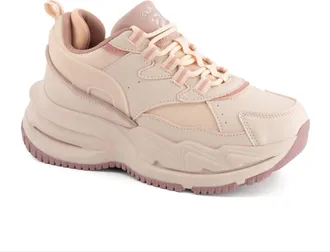 Andrea WomenS Casual Chunky Sneakers With Cushioned Support In Pink
