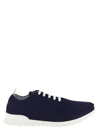 Kiton Dark Blue Lace Up Sneakers
