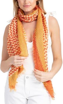 Saachi Sunburst Chevron Scarf in Orange at Nordstrom Rack