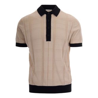 Paolo Pecora Polo Shirts, male, Beige, Size: XL Polo Knit Shirt