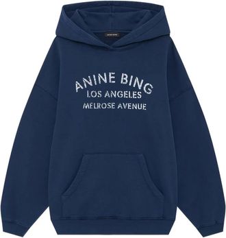 Anine Bing Harvey Sweatshirt - Dames - Hoodies - Blauw - XS - Katoen - Hoodies & sweatvesten