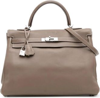 Hermès Borsa a tracolla Kelly II Retourne in pelle Swift 35 2008 - Marrone
