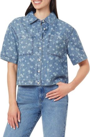 Kensie Embroidered Camp Shirt in Morgan at Nordstrom Rack, Size X-Large