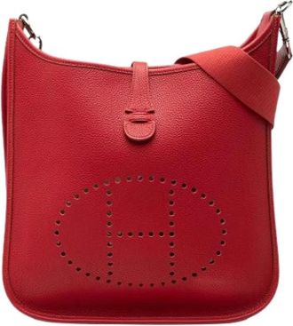 Herm&egrave;s Pre-owned Evelyne I PM Crossbody Bag - Dames - Vintage Schoudertas - Rood - ONE Size - Leer - Vintage