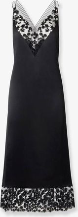 Fendi Vestito Midi in seta e pizzo Millefiori - FENDI - gender_Woman