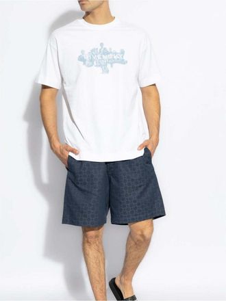 Givenchy Mens Reverse Hubert Objects T-Shirt in White Cotton - Size X-Large