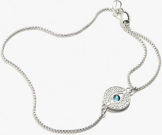 Alex and Ani Evil Eye Crystal Pull Chain Bracelet in Silver at Nordstrom