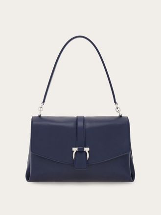 Ferragamo Donna Borsa a spalla con patta frontale (S) Blu