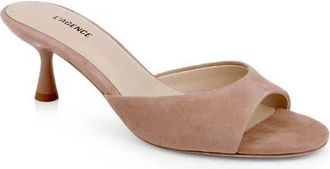 L'agence Arleen Slide Sandal in Cappuccino Suede at Nordstrom, Size 10