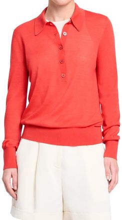 TWP Uma Henley in Bitter Red at Nordstrom, Size Xx-Small