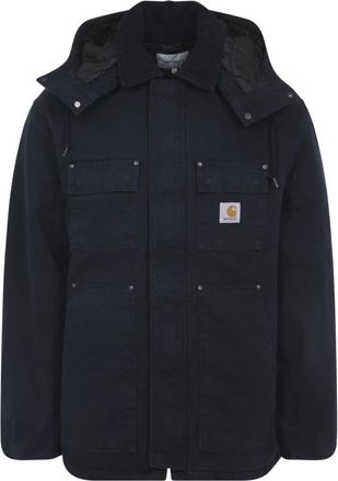 Carhartt Work in Progress Blauwe Jas Aw 25 Stijl Comfort - Heren - Winterjassen - Blauw - S - Katoen - Jassen