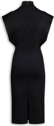 Alaia Womens Long Dress Compact Knit Black
