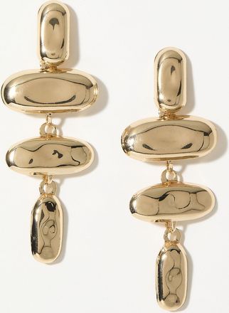 Simons Womens Asymmetric link long earrings