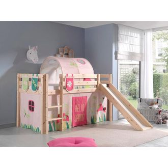 Les Tendances Cama De Media Altura 90x200 Con Tobog&aacute;n, Somier Y Funda Spring Vipack Pino - Madera