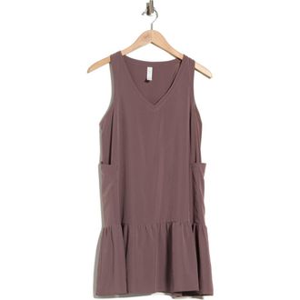 Zella Solstice Sleeveless Tiered Minidress in Grey Plum at Nordstrom Rack, Size X-Large
