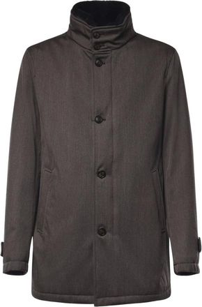 Herno Wool Coat - Heren - Mantels - Bruin - Maat: 2XL Wol