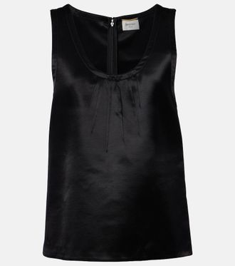 Saint Laurent Top Cassandre de sat&eacute;n