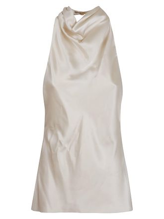 Balmain Halterneck Crepe Satin Top