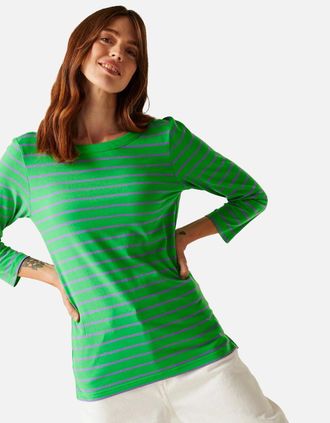 Regatta Womens Regatta Womens/Ladies Baylette II Striped T-Shirt - Green - Size: 24
