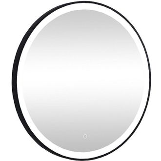 Vente-Unique Vente-unique - Specchio per bagno luminoso tondo con led d. 80 cm Nero - numea