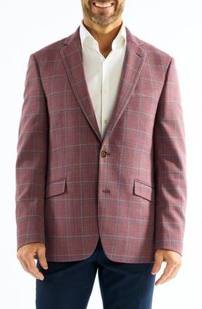 The Savile Row Company Windowpane Sport Coat in Berry at Nordstrom Rack, Size 38 Regular