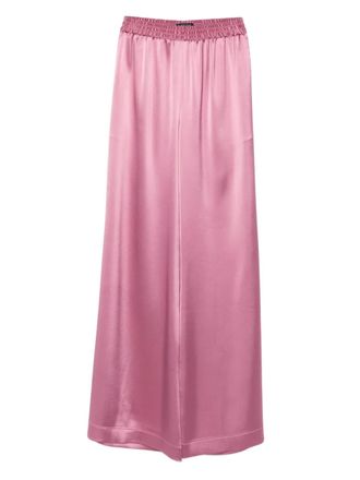 Gianluca Capannolo elastic-waist satin trousers - Pink