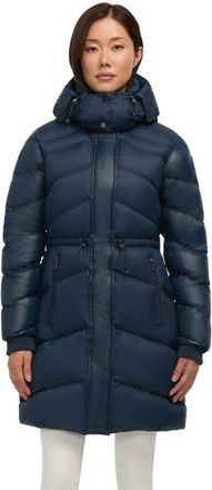 Pajar Saturn Mid-Length Quilted Puffer with Removable Hood in Navy at Nordstrom, Size Xx-Large
